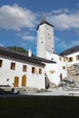 Late Gothic castle RoÃÂ¡tejn, on a rocky hill at an altitude of 677 m above sea level